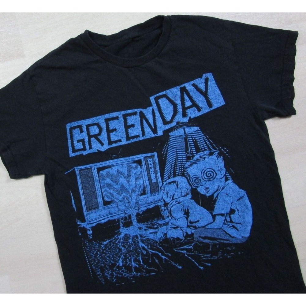 Green Day TV Wasteland Graphic T-Shirt Men's (S) Hypnotized Kids Pop Punk Band - Picture 3 of 13